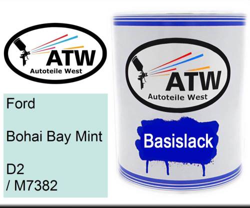 Ford, Bohai Bay Mint, D2 / M7382: 1L Lackdose, von ATW Autoteile West.